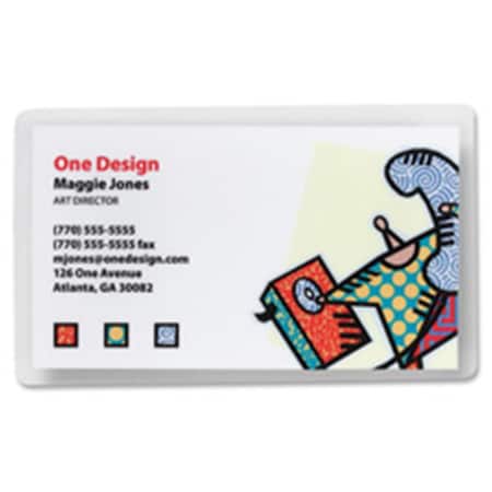 Business Source Laminating Pouch, Bus Card, 5Mil, 2.25 in. x 3.75 in., CL, 100PK BU463796